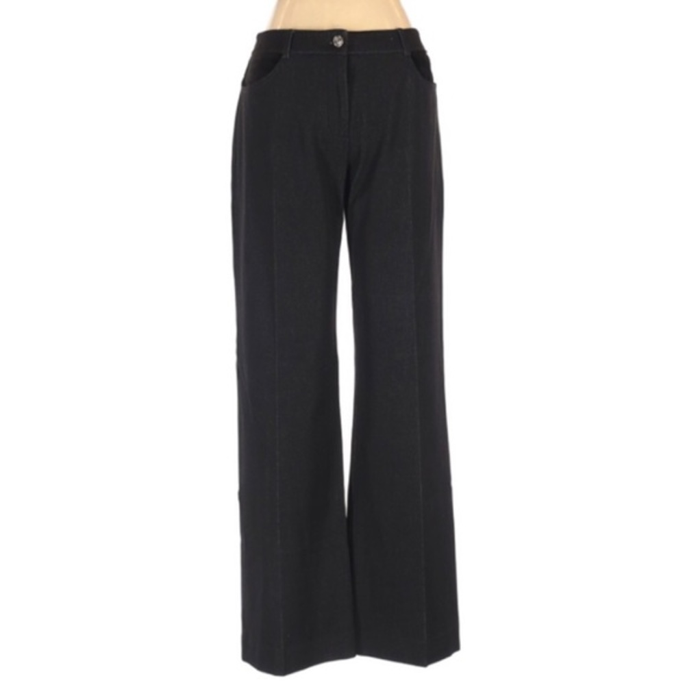 St. John Sport Gray Pant with Black Suede Accents